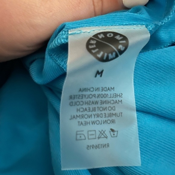 SIMON MILLER Blue Swizzle Strapless Ruched Side Slit Maxi Dress Medium - Picture 10 of 10